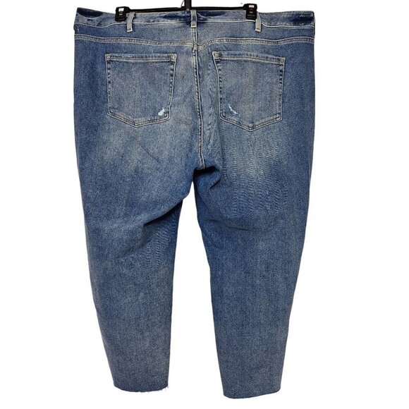 Lane Bryant High Rise Straight Leg Jeans Size 22 Distressed - Picture 3 of 5